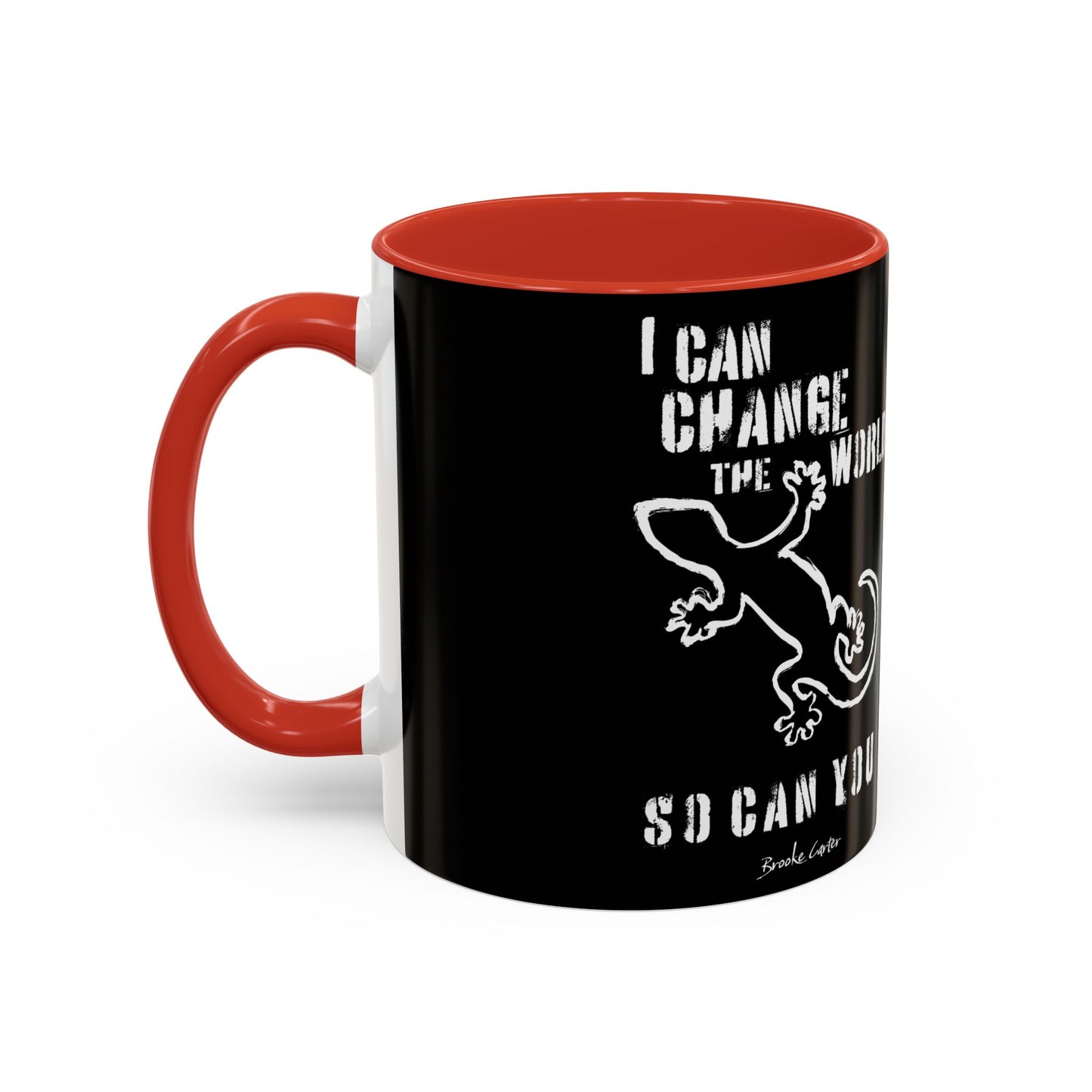 'I can change the world' (gecko) mug