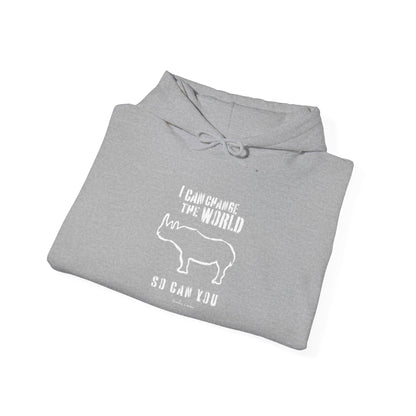 'I can change the world' (rhino) hoodie