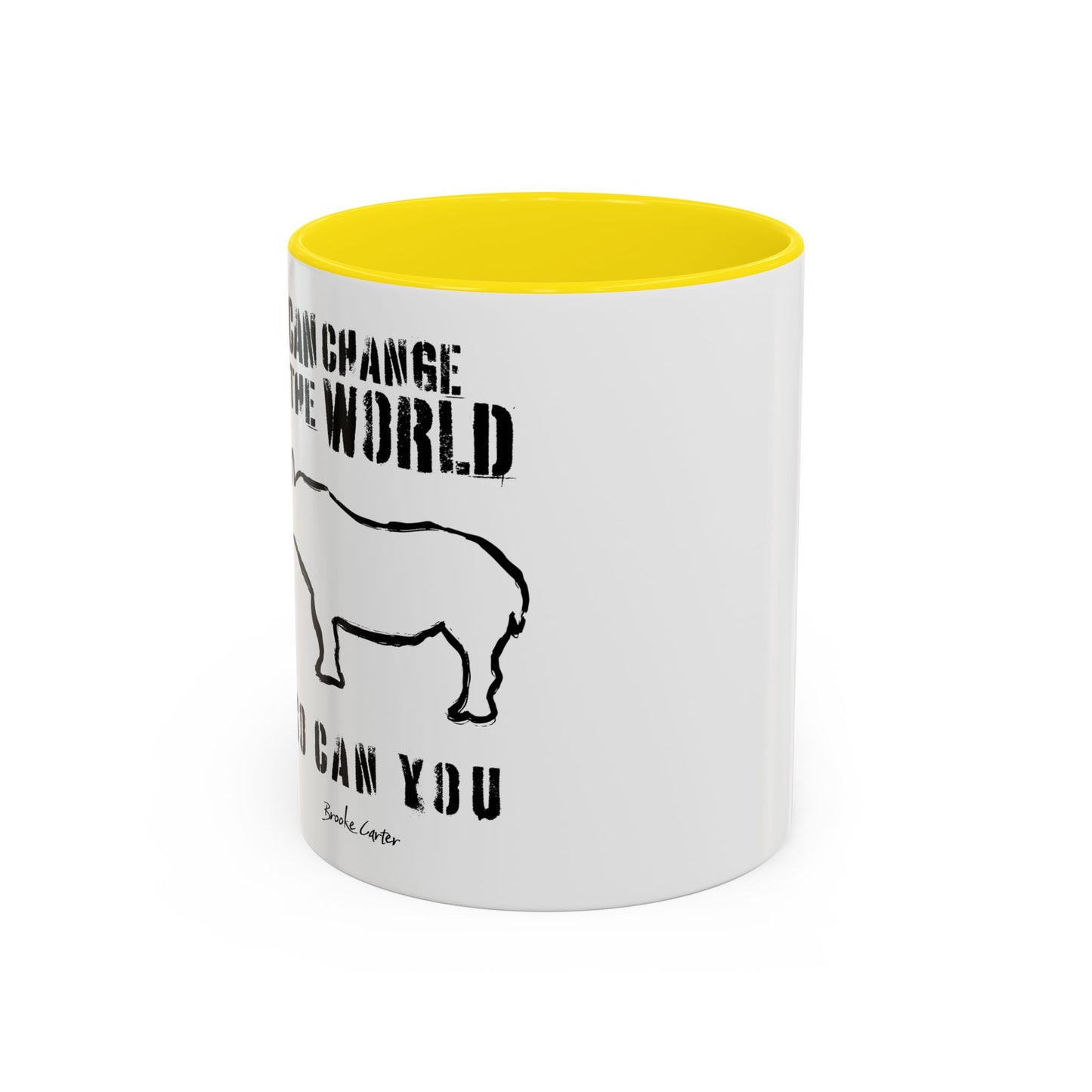 'I can change the world' (rhino) mug
