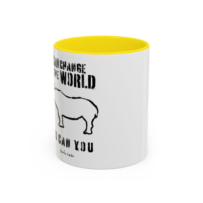 'I can change the world' (rhino) mug