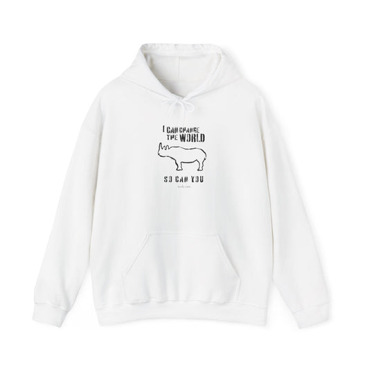 'I can change the world' (rhino) hoodie