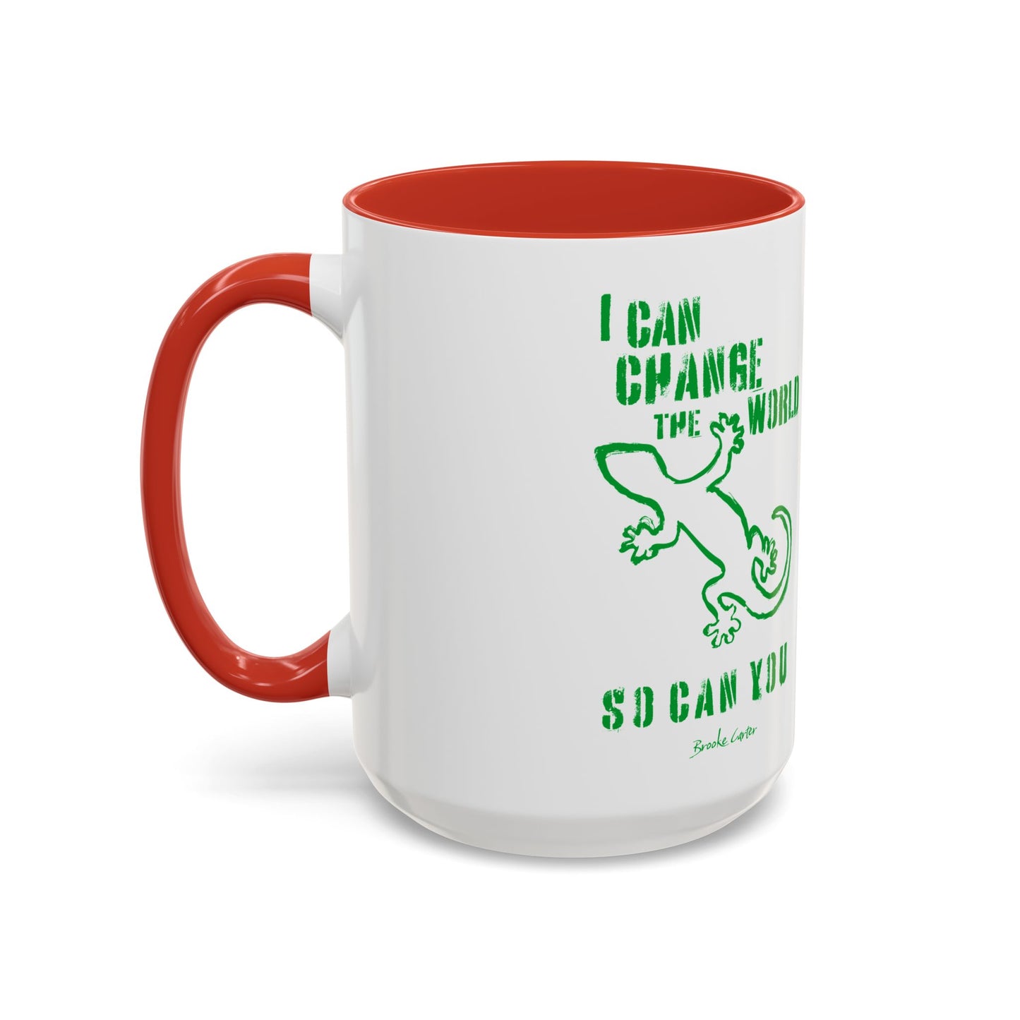 'I can change the world' (gecko) mug