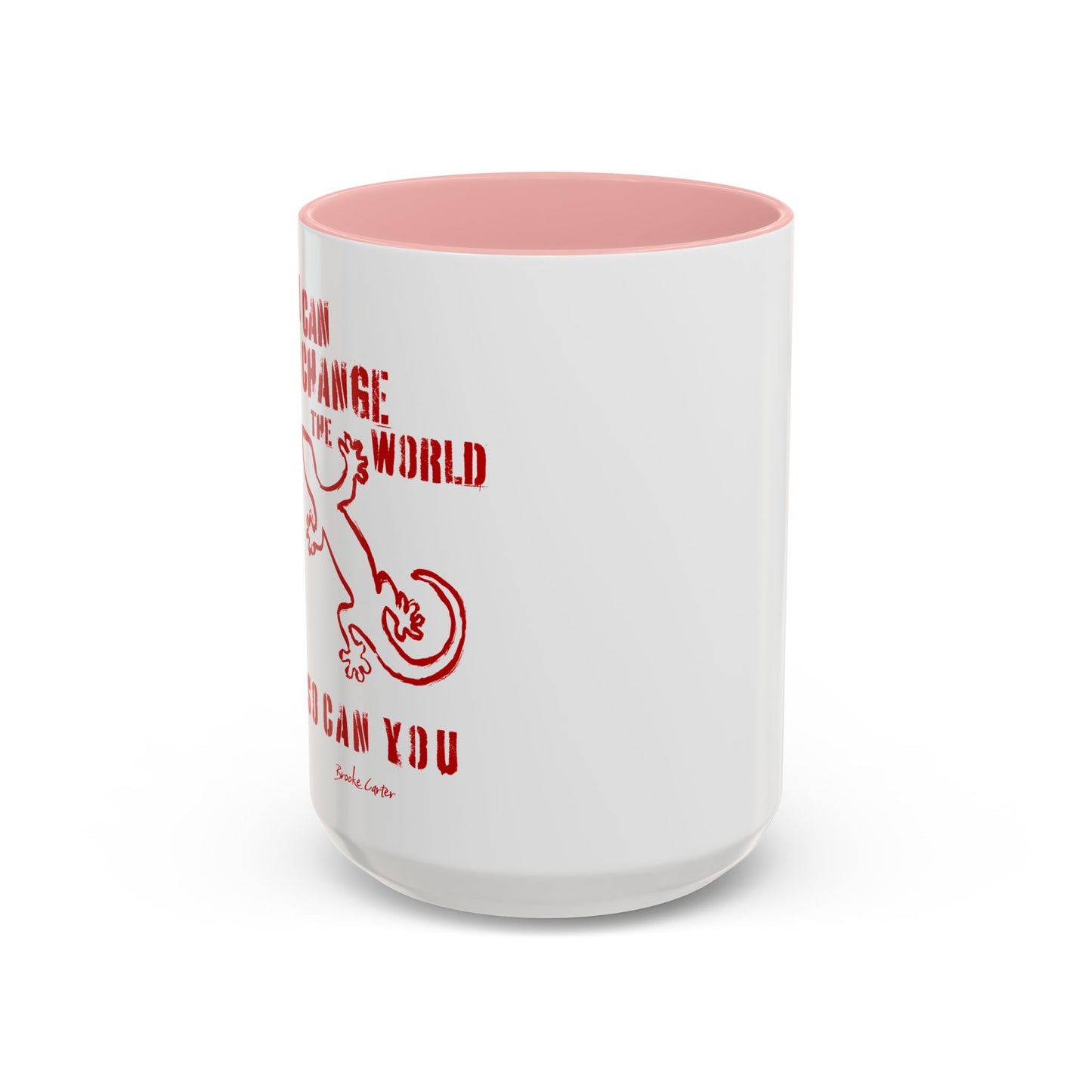 'I can change the world' (gecko) mug