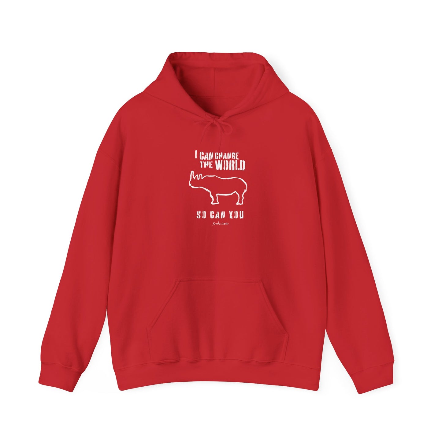 'I can change the world' (rhino) hoodie
