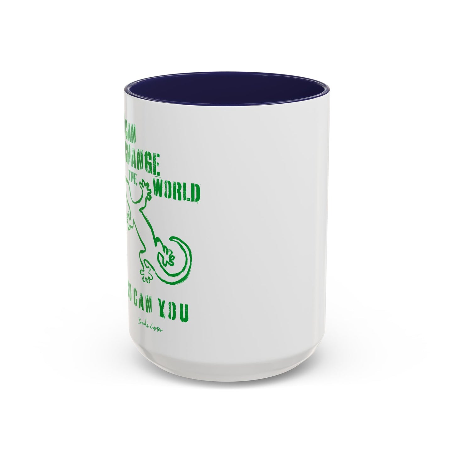 'I can change the world' (gecko) mug