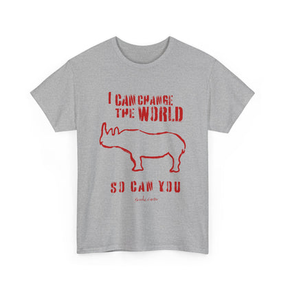 'I can change the world' (Rhino)  Cotton Tee