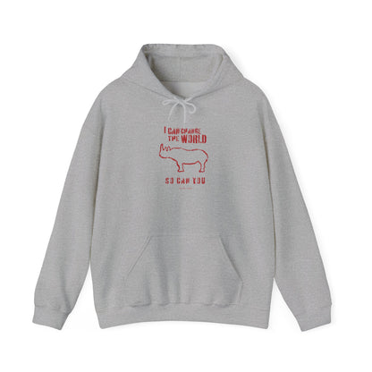 'I can change the world' (rhino) hoodie