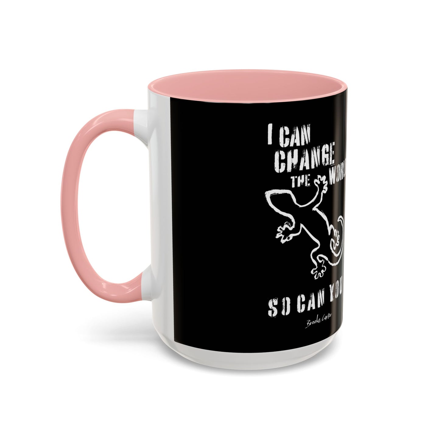 'I can change the world' (gecko) mug