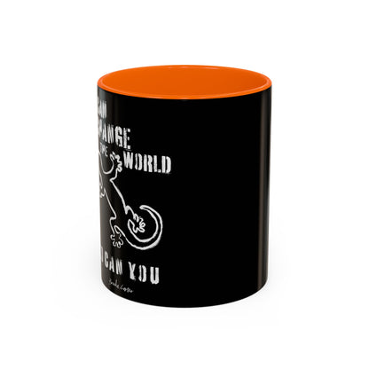 'I can change the world' (gecko) mug
