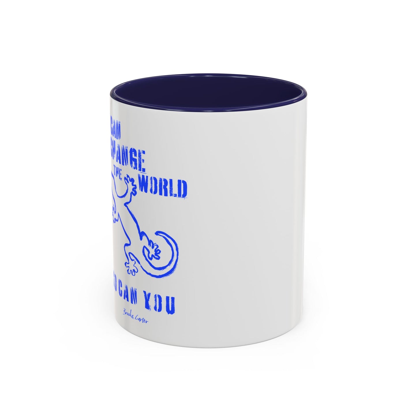 'I can change the world' (gecko) mug