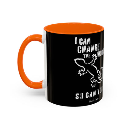 'I can change the world' (gecko) mug