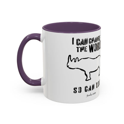 'I can change the world' (rhino) mug