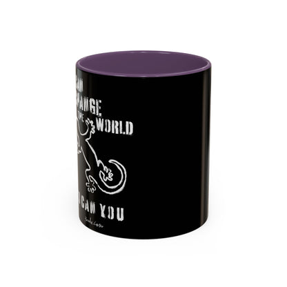 'I can change the world' (gecko) mug