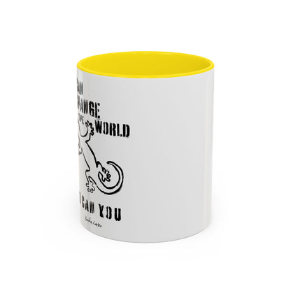 'I can change the world' (gecko) mug
