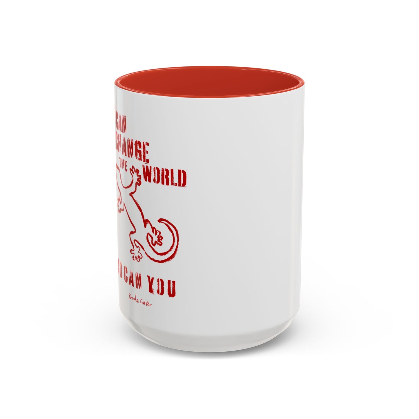 'I can change the world' (gecko) mug