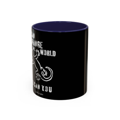 'I can change the world' (gecko) mug