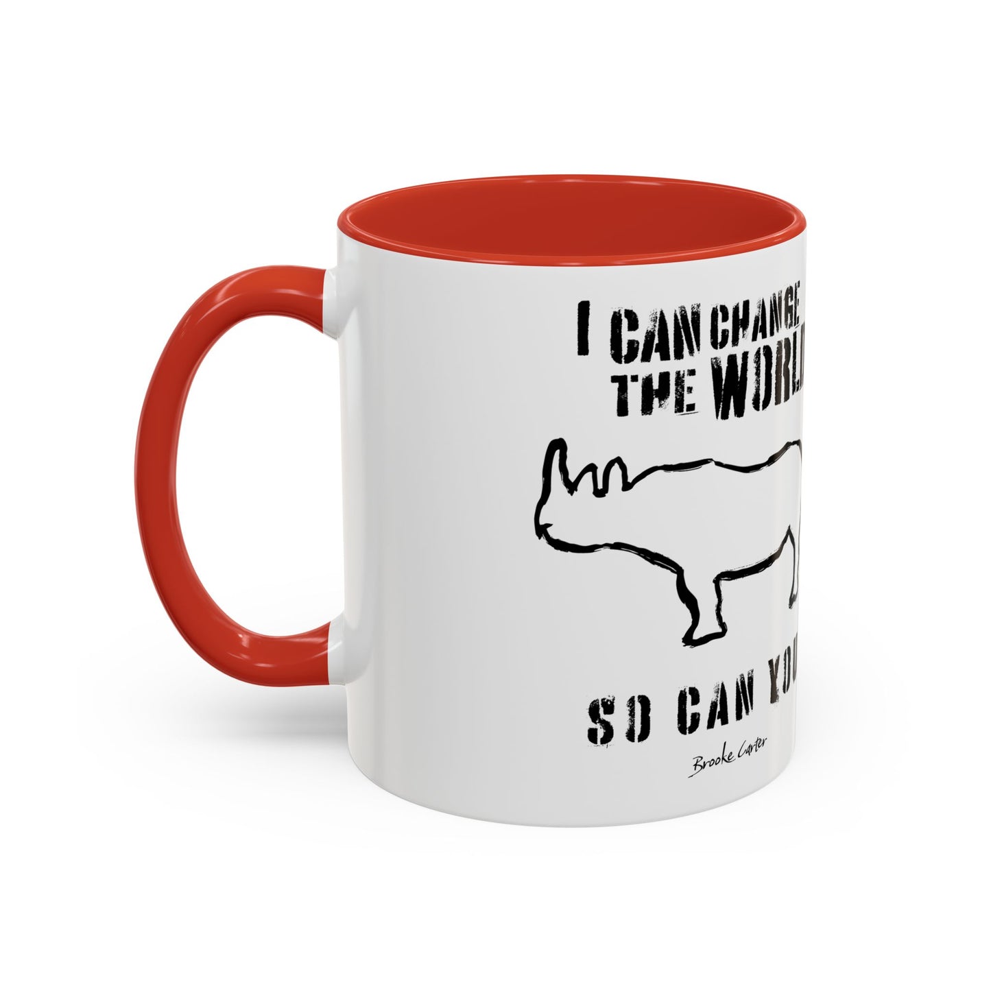 'I can change the world' (rhino) mug