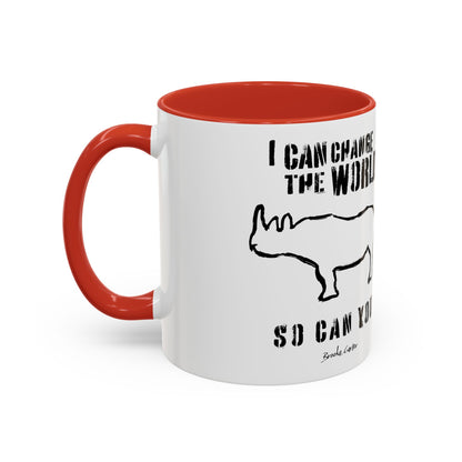'I can change the world' (rhino) mug