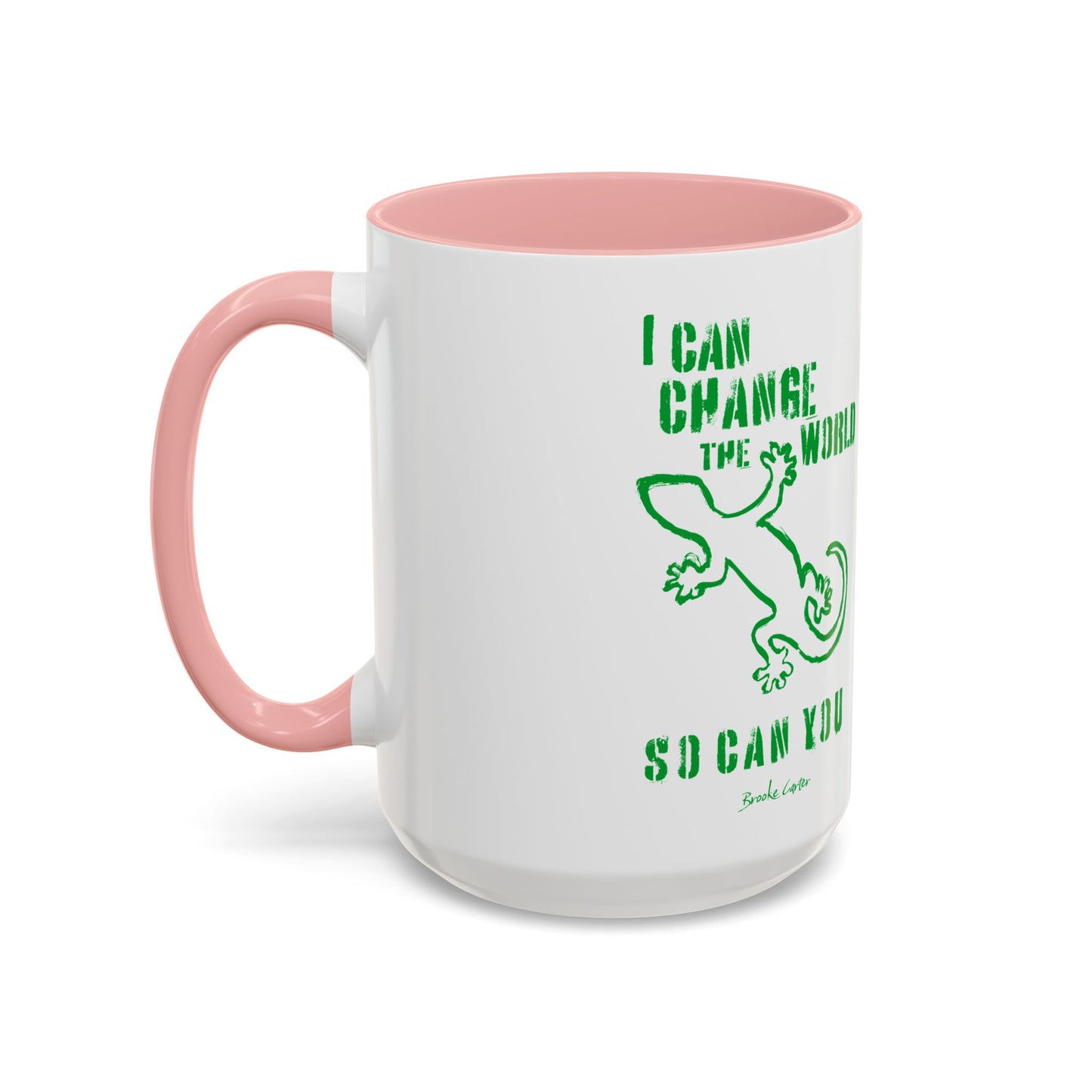 'I can change the world' (gecko) mug