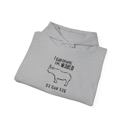 'I can change the world' (rhino) hoodie