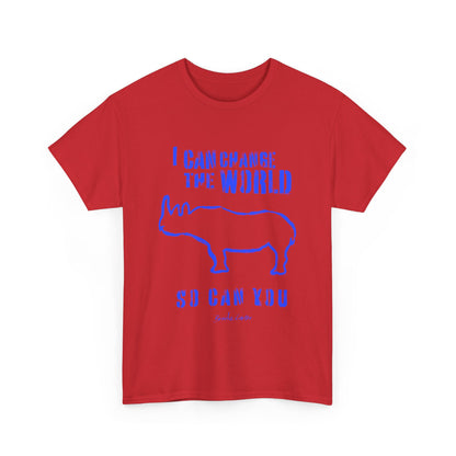 'I can change the world' (Rhino)  Cotton Tee