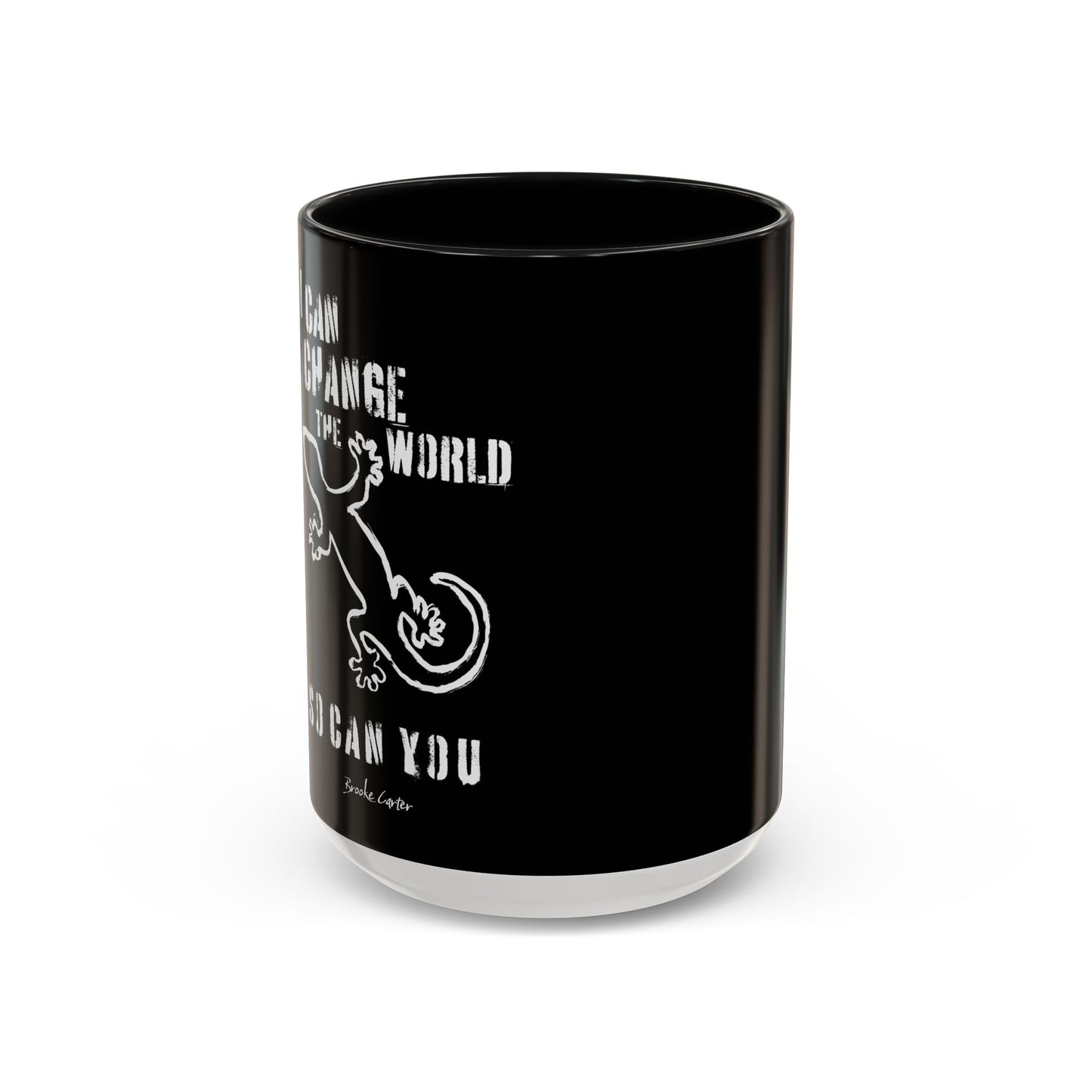 'I can change the world' (gecko) mug