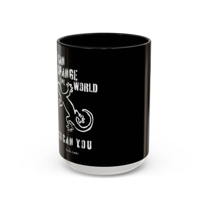 'I can change the world' (gecko) mug
