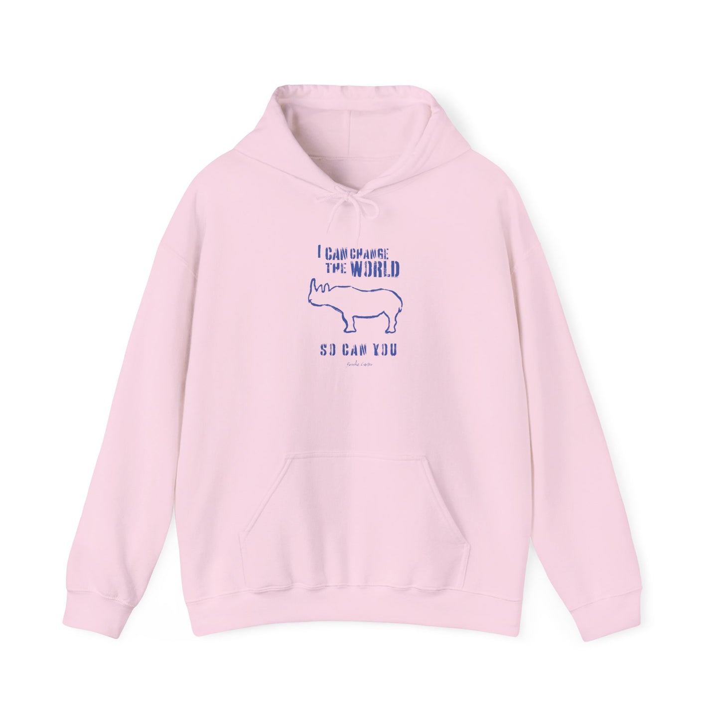 'I can change the world' (rhino) hoodie
