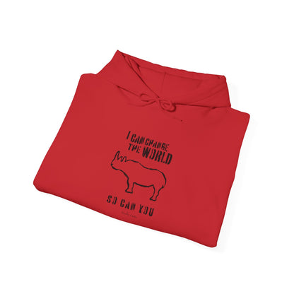 'I can change the world' (rhino) hoodie