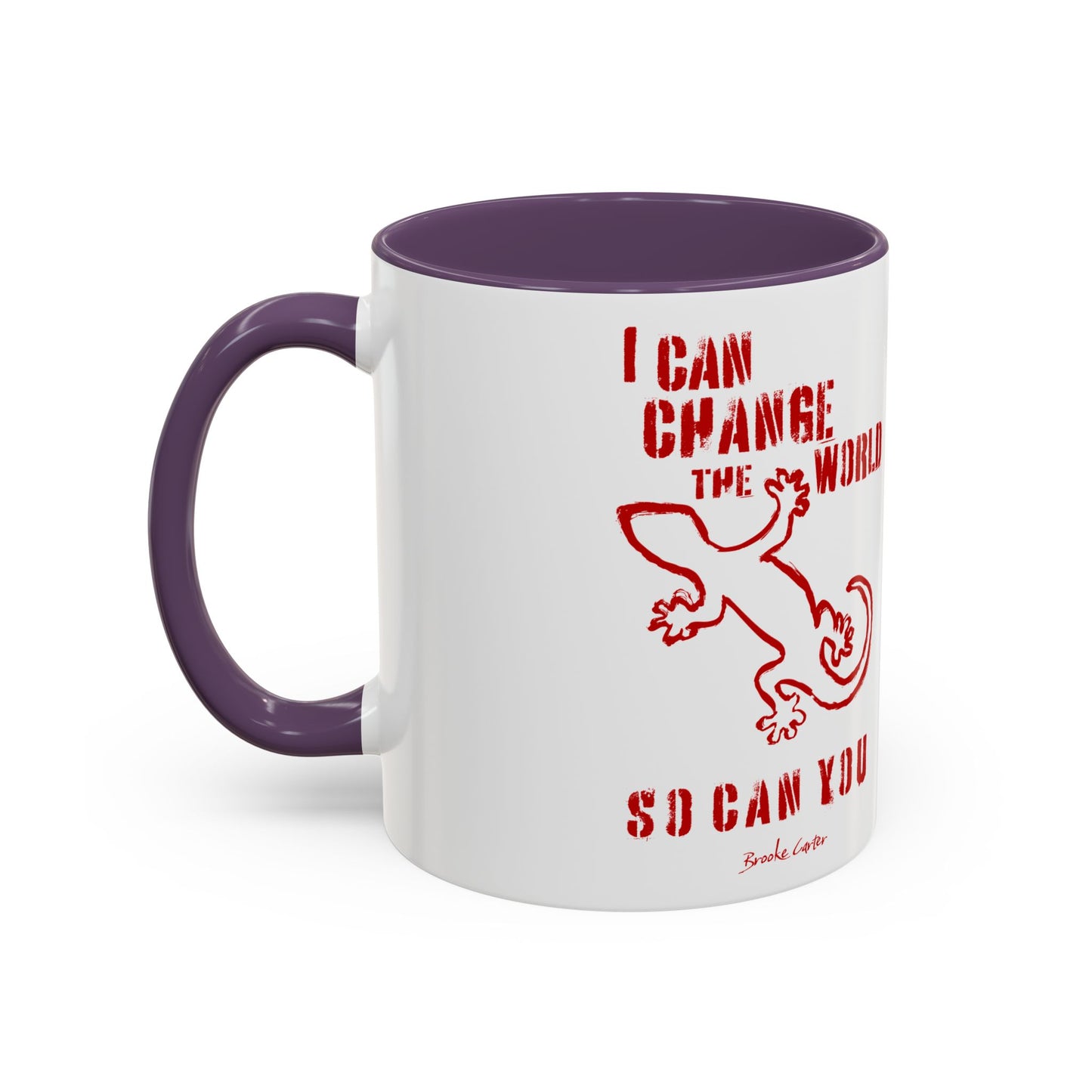 'I can change the world' (gecko) mug