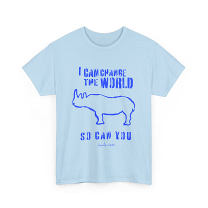 'I can change the world' (Rhino)  Cotton Tee
