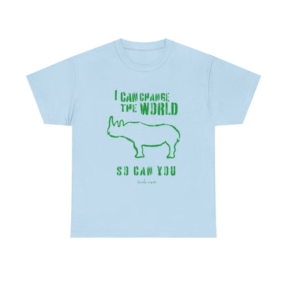 'I can change the world' (Rhino)  Cotton Tee