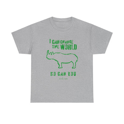 'I can change the world' (Rhino)  Cotton Tee