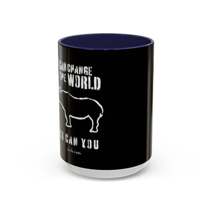 'I can change the world' (rhino) mug