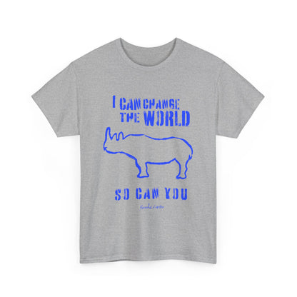 'I can change the world' (Rhino)  Cotton Tee