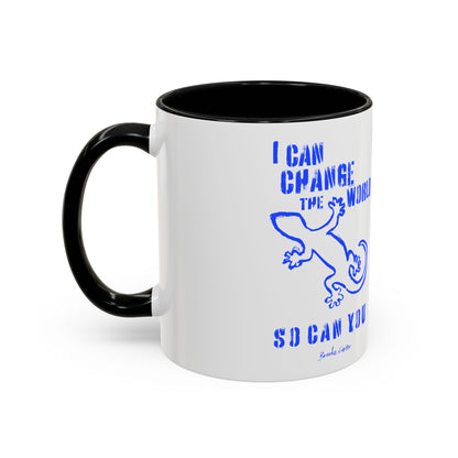 'I can change the world' (gecko) mug