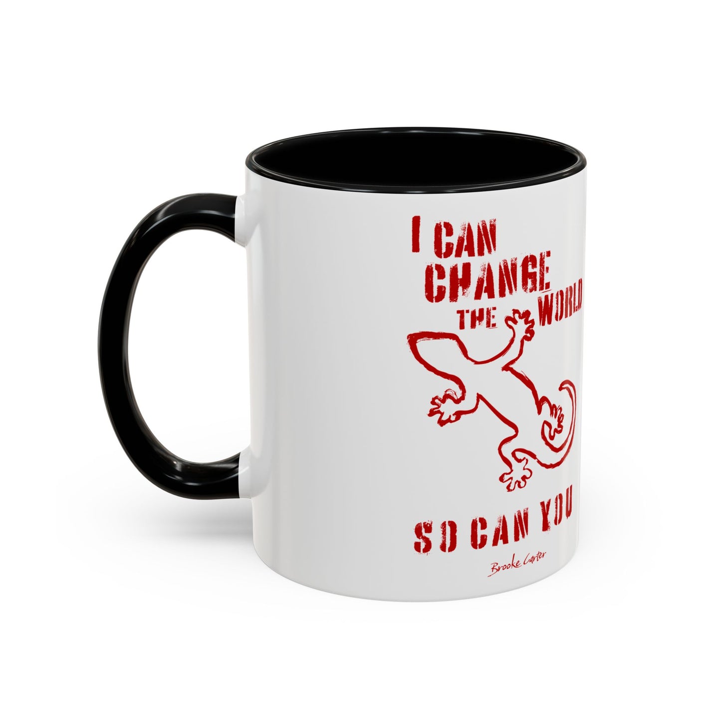 'I can change the world' (gecko) mug