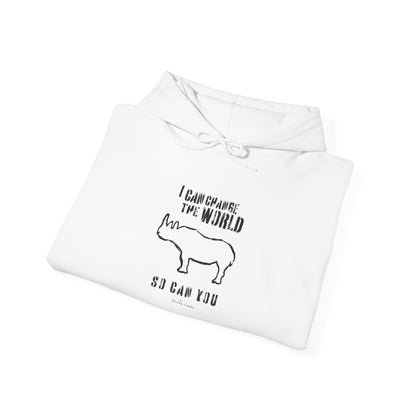 'I can change the world' (rhino) hoodie