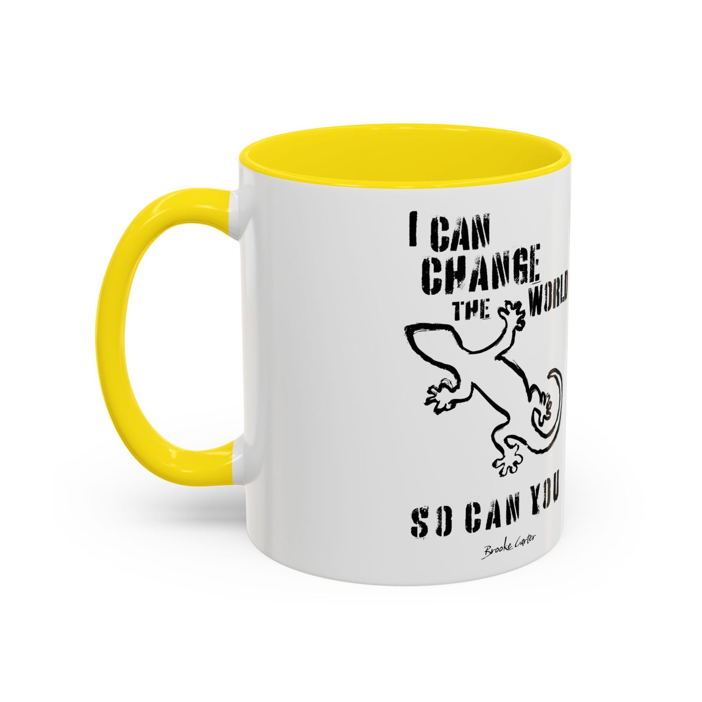 'I can change the world' (gecko) mug