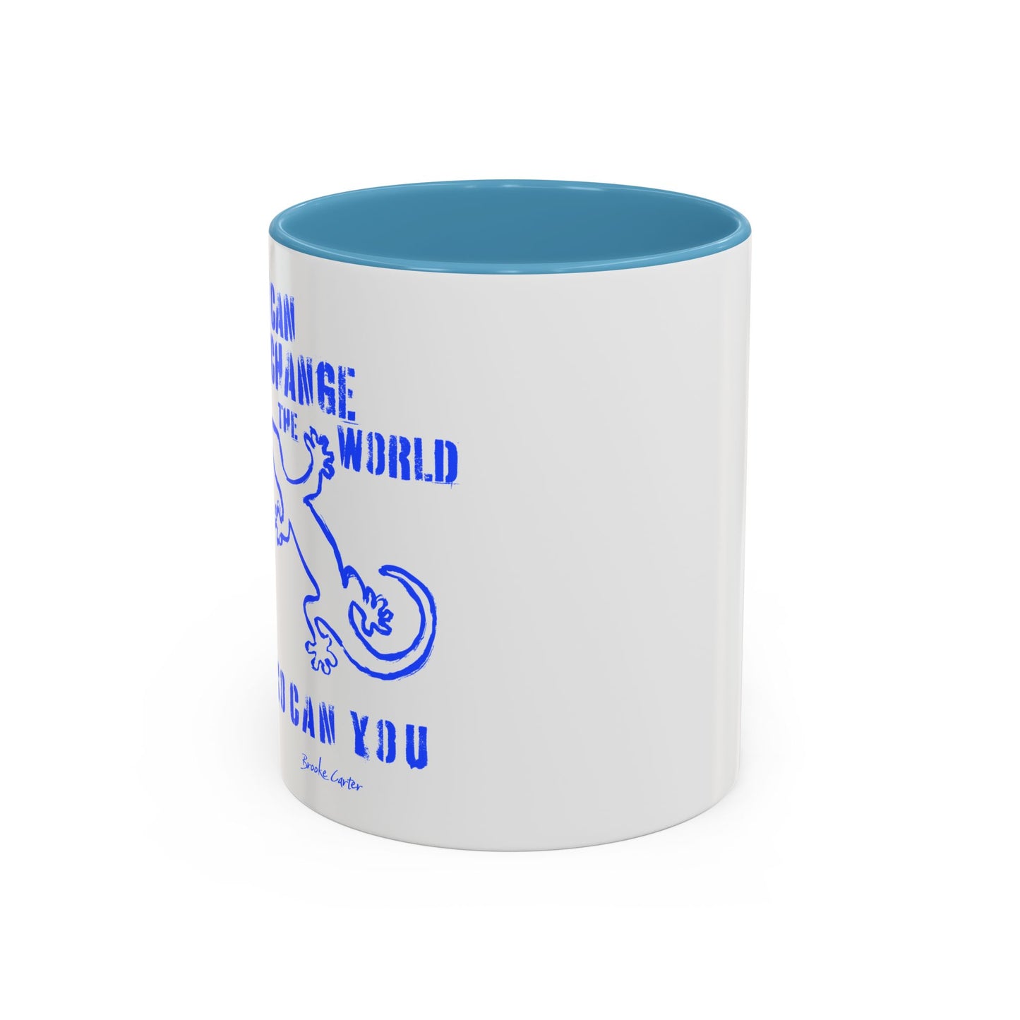 'I can change the world' (gecko) mug