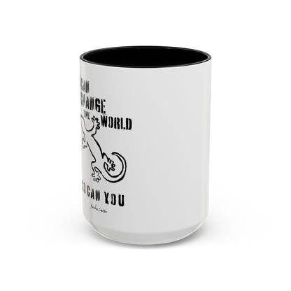 'I can change the world' (gecko) mug