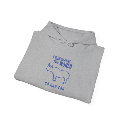 'I can change the world' (rhino) hoodie