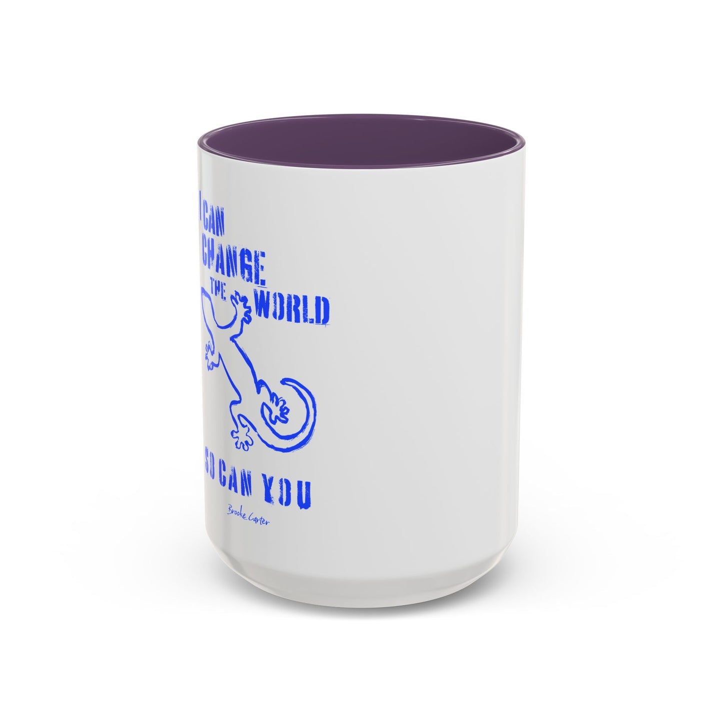 'I can change the world' (gecko) mug