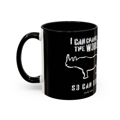 'I can change the world' (rhino) mug
