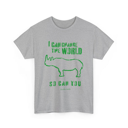 'I can change the world' (Rhino)  Cotton Tee