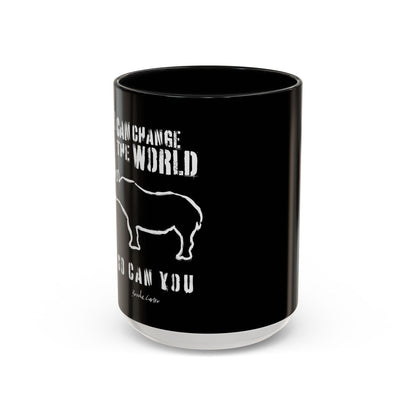 'I can change the world' (rhino) mug
