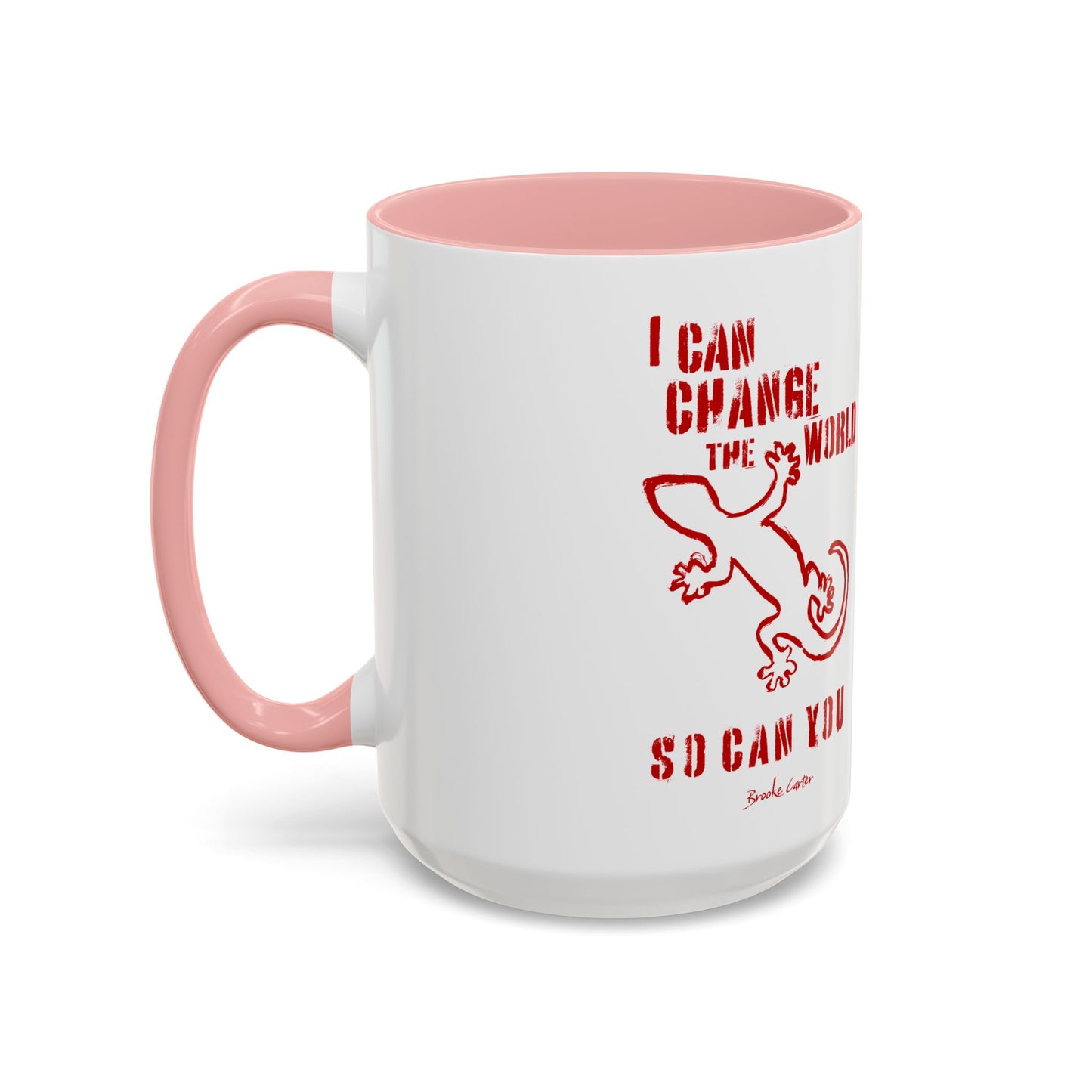 'I can change the world' (gecko) mug