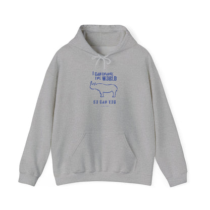 'I can change the world' (rhino) hoodie