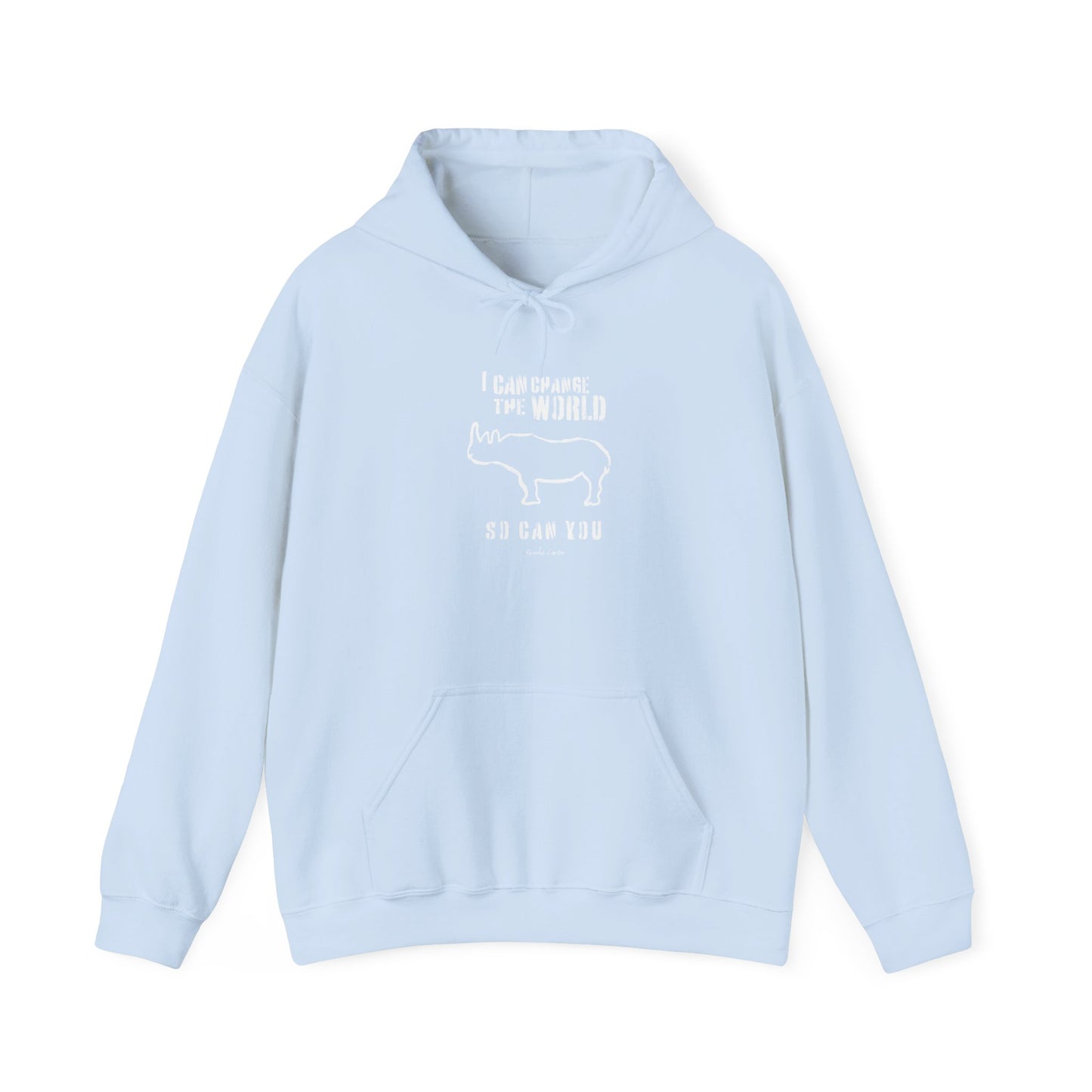 'I can change the world' (rhino) hoodie