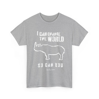 'I can change the world' (Rhino) Unisex Cotton Tee